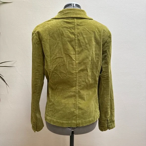 Vintage Talbots Moss Olive Green Velvet Women's Blazer - Picture 2 of 4